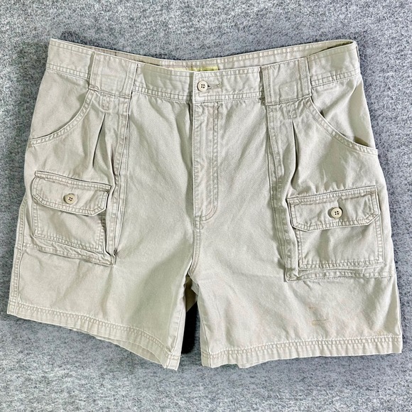Cabela's Mens Cargo Shorts Size 36 Utility Outdoor Khaki Hiking wear - Picture 1 of 10